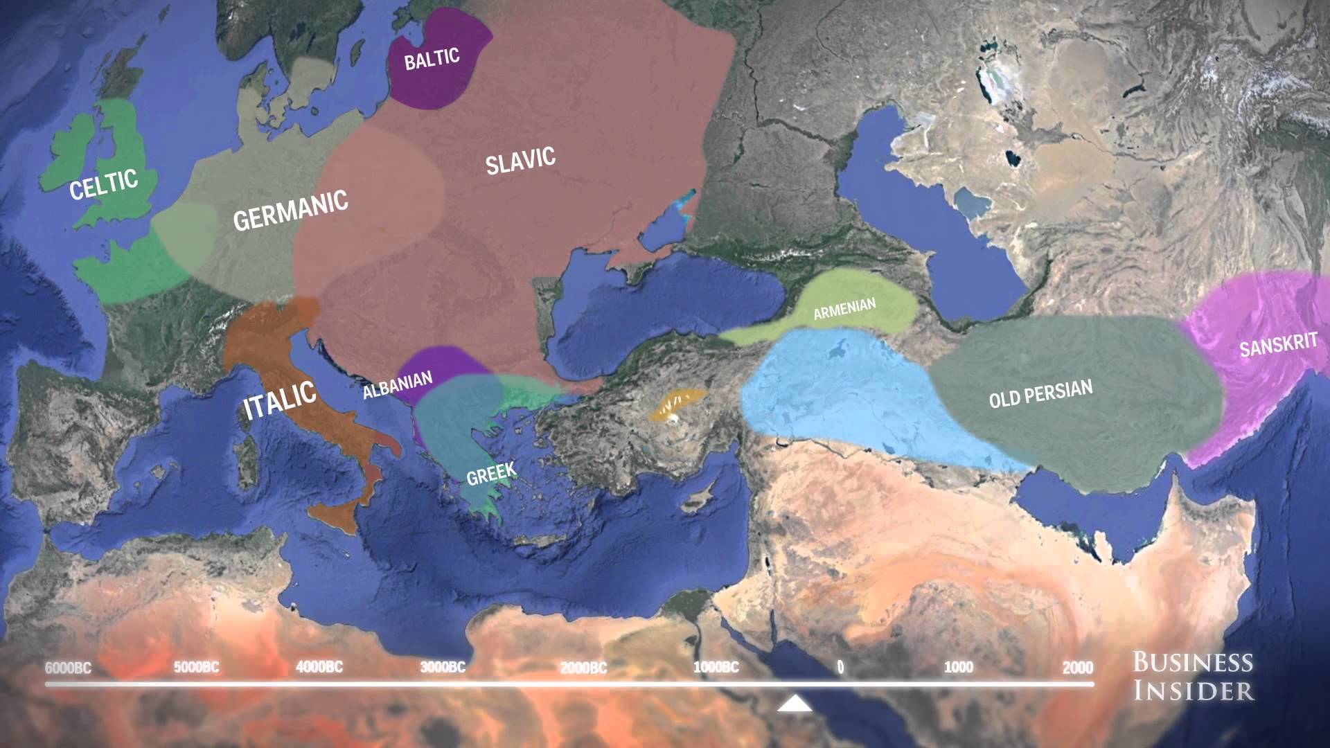 Animated map shows how Indo-European languages may have evolved