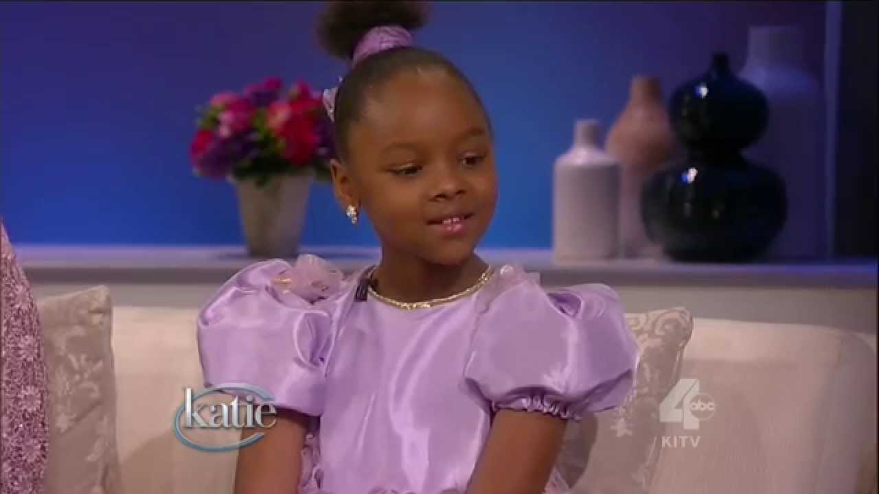 8-year-old polyglot Mabou Loiseau (8 languages, 8 musical instruments, sings) on Katie Couric