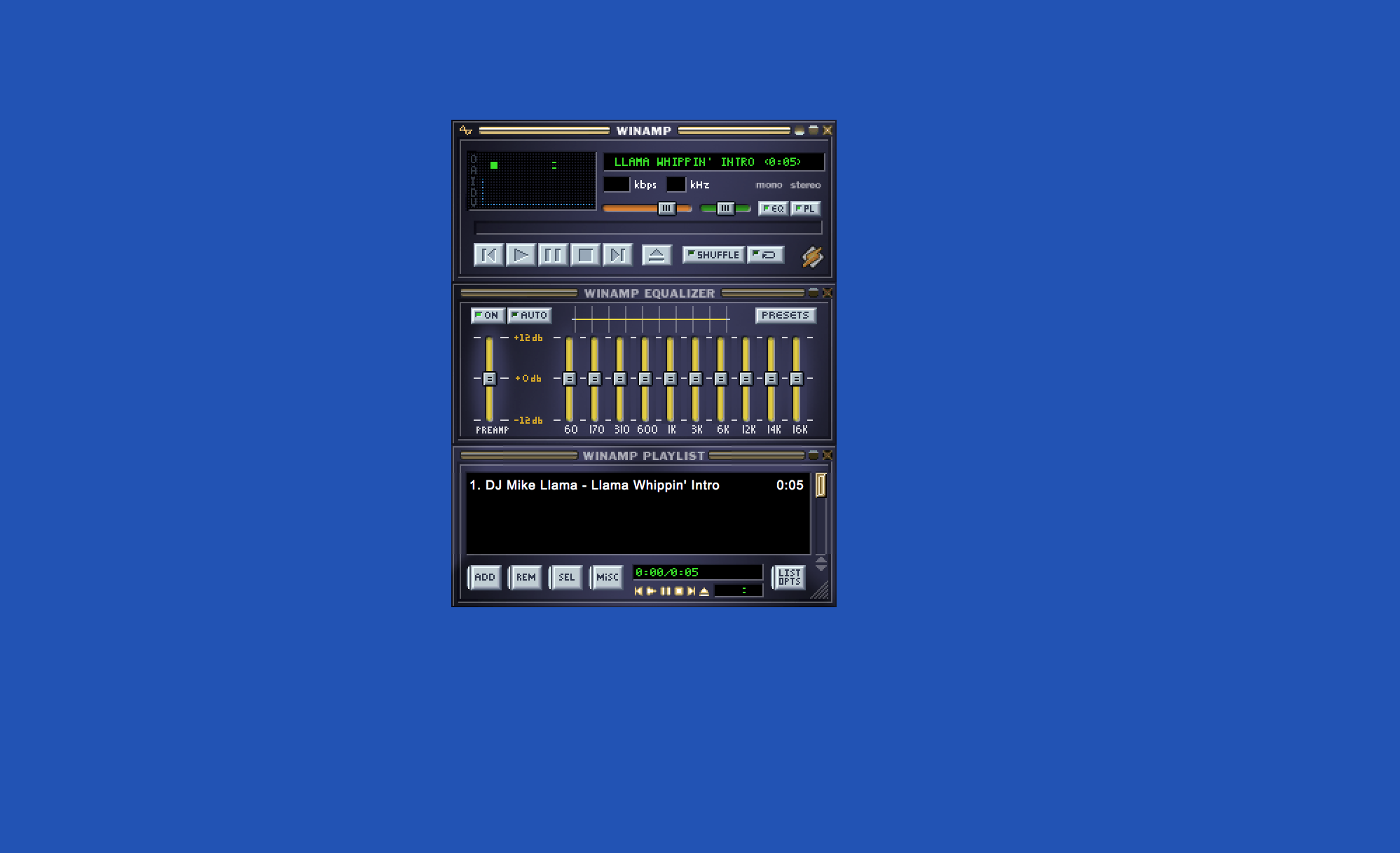 Whip the llama’s ass with this Javascript WinAmp emulator