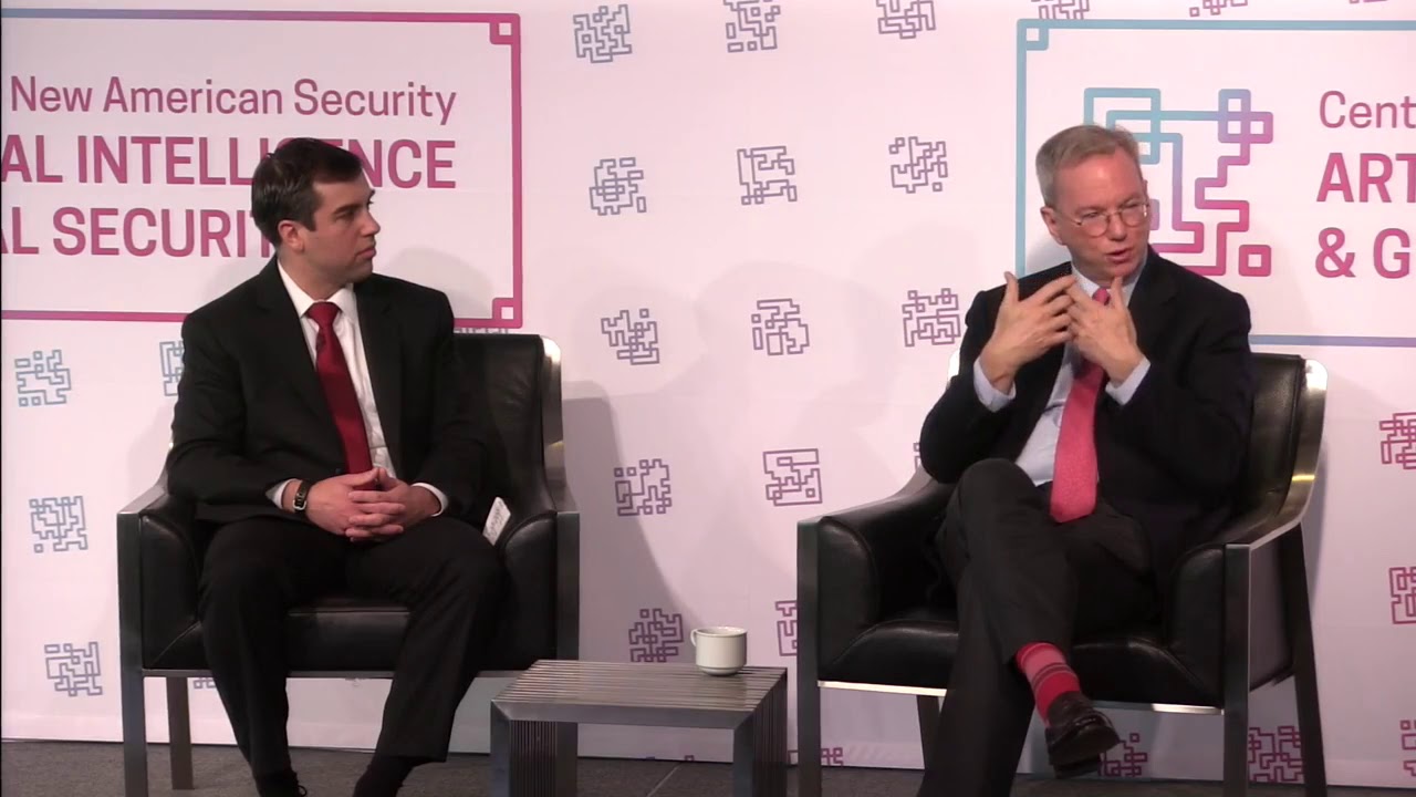 Eric Schmidt Keynote Address – Artificial Intelligence and Global Security Summit