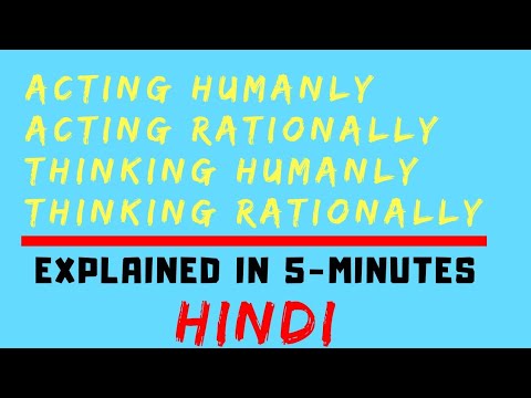 Artificial Intelligence : Acting Humanly & Rationally ll Thinking Humanly & Rationally (HINDI)