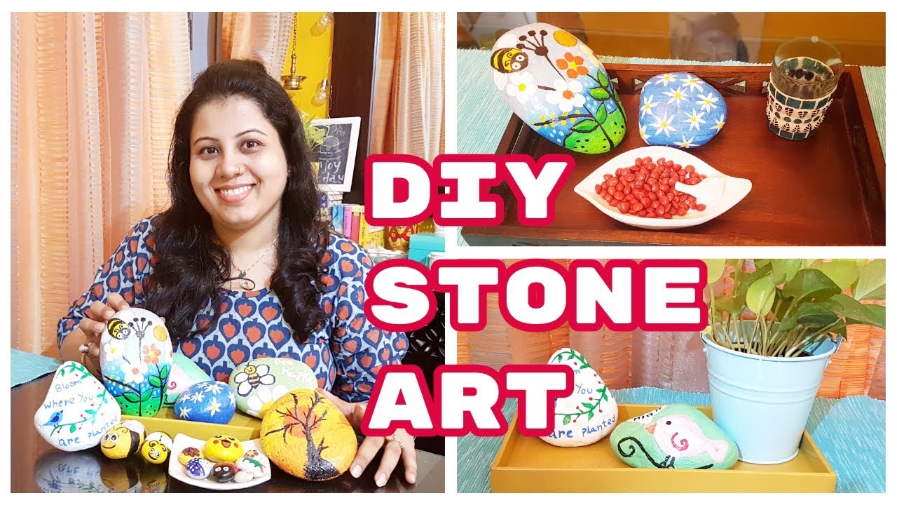 DIY STONE ART | DIY Painted Rock Art | DIY Stone Painting Using Acrylic Paint | Maitreyee’s Passion