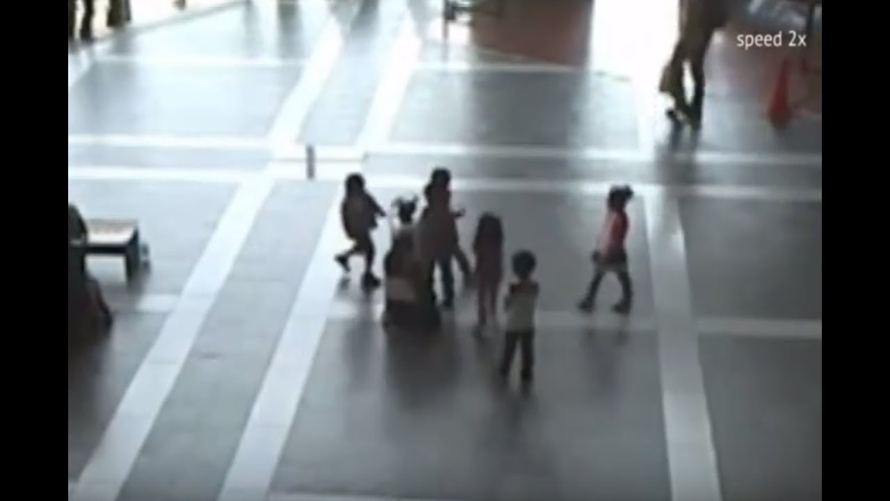 Robot Tries to Escape from Children’s Attack