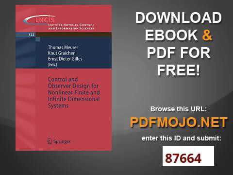 Control and Observer Design for Nonlinear Finite and Infinite Dimensional Systems Lecture Notes in C