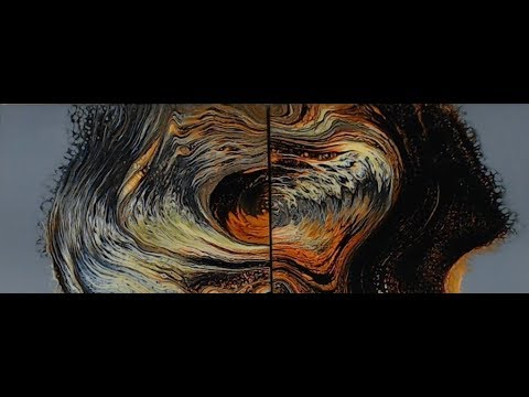 (297) Diptych With a Twist – Acrylic Pouring