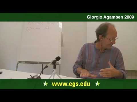 Giorgio Agamben. Literature and the Paradox of Monasticism. 2009 9/9