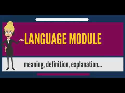 What is LANGUAGE MODULE? What does LANGUAGE MODULE mean? LANGUAGE MODULE meaning