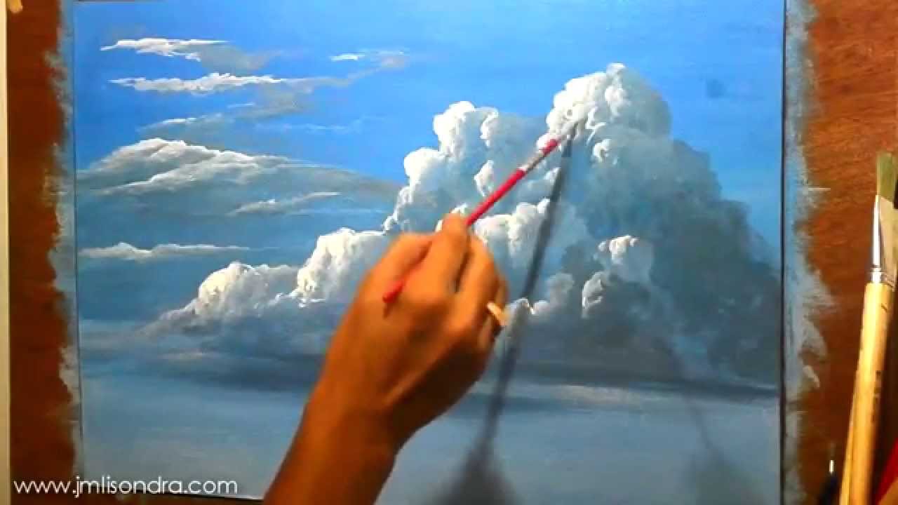 How to Paint Clouds in Acrylic – Instructional Painting Lesson by JM Lisondra