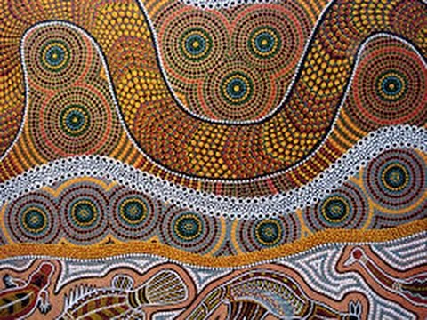 Aboriginal Art Painting, Dreamtime  EnglishWithSophia