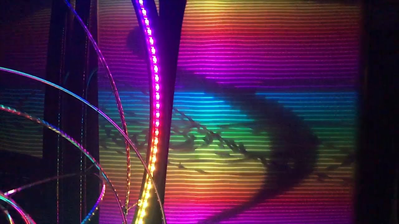 Rainbow LED Burning Man Art! (Ring Theory 2018)