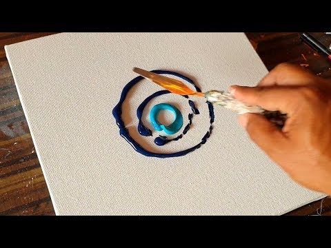 FULL MOON / Abstract Painting Demonstration / Satisfying / Project 365 days / Day #0265