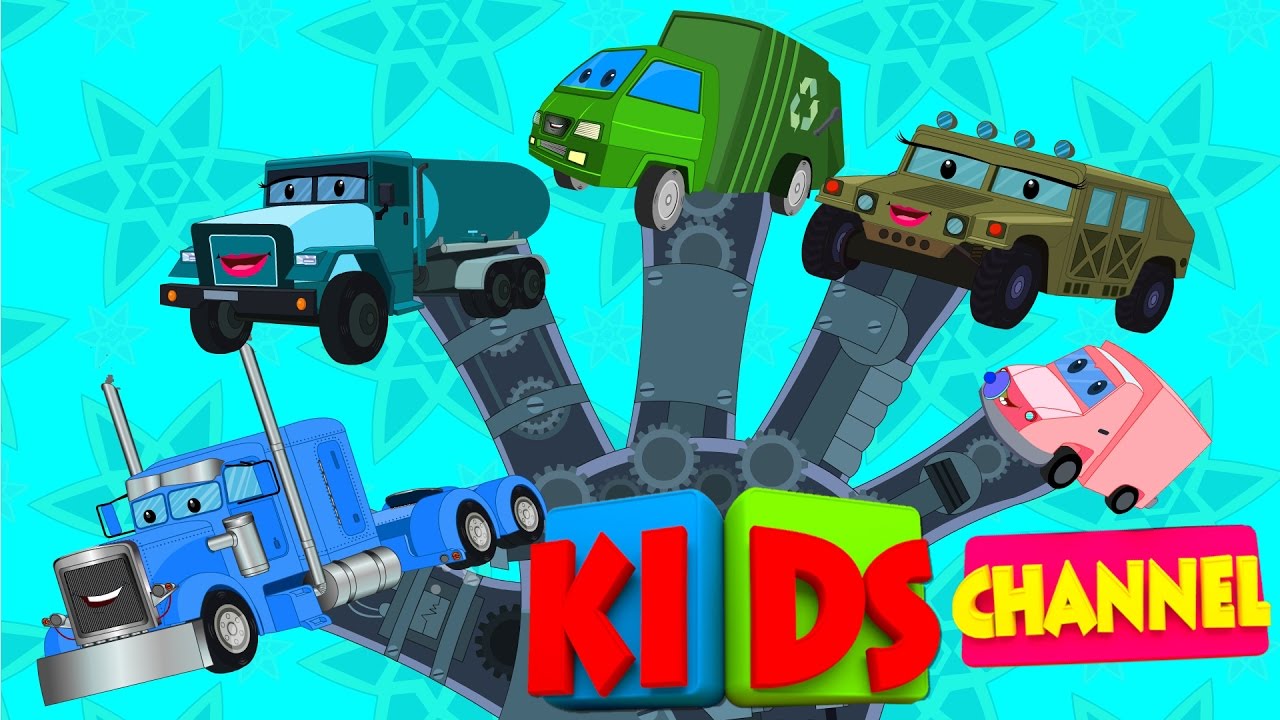 Trucks finger family | vehicle songs for kids | animated video