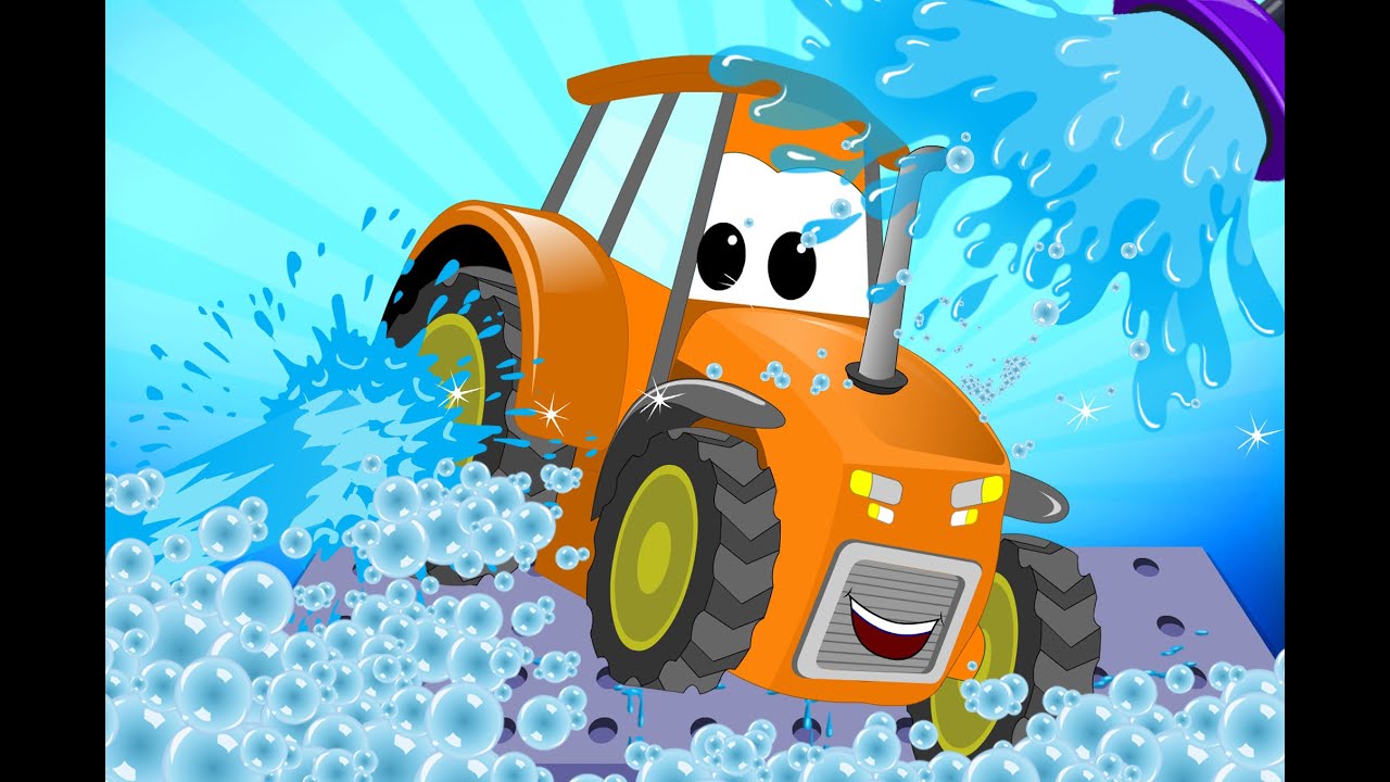 Tractor | Car Wash For Kids | Learn Transport | Teach Vehicles