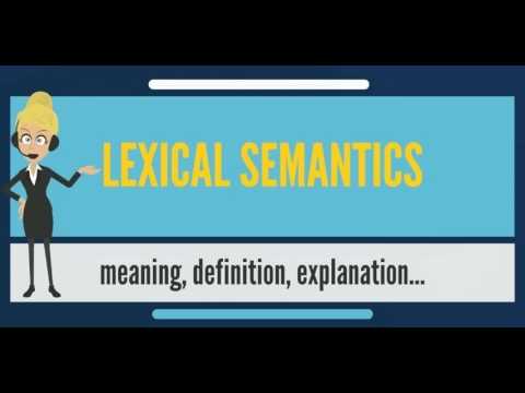 What is LEXICAL SEMANTICS? What does LEXICAL SEMANTICS mean? LEXICAL SEMANTICS meaning