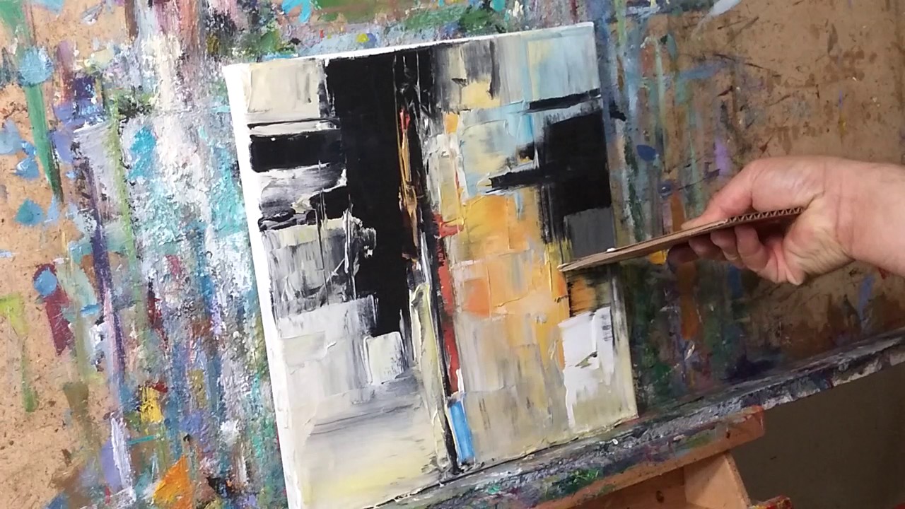 Abstract Expressionist Oil Painting Demo, Session by Artist JOSE TRUJILLO