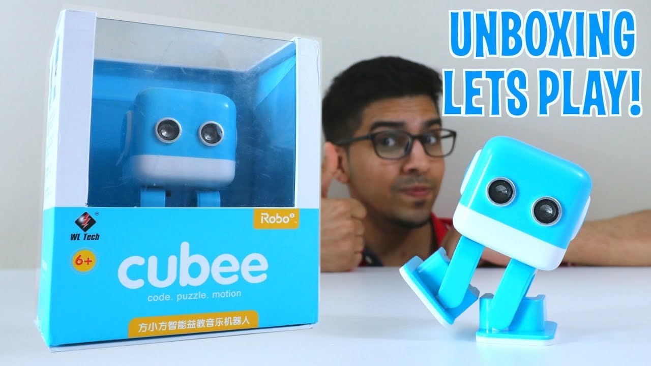 Unboxing & Let's Play – CUBEE by WLtoys – Cute Robot Review – Intelligent Toy like Cozmo!