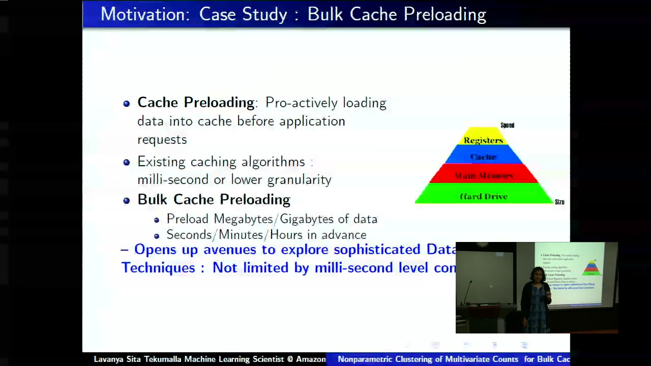 Non-parametric clustering of multivariate count data with applications to bulk cache preloading