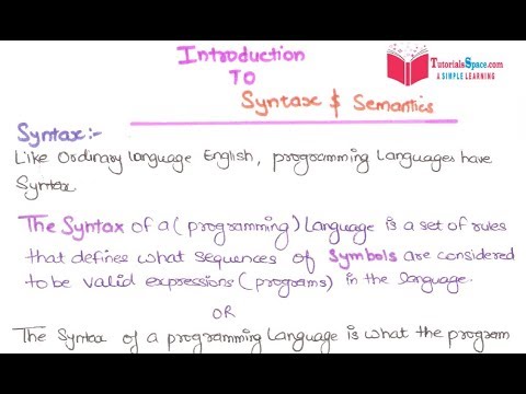 23- Difference Between Syntax And Semantics In Programming Languages In HINDI | Syntax And Semantics