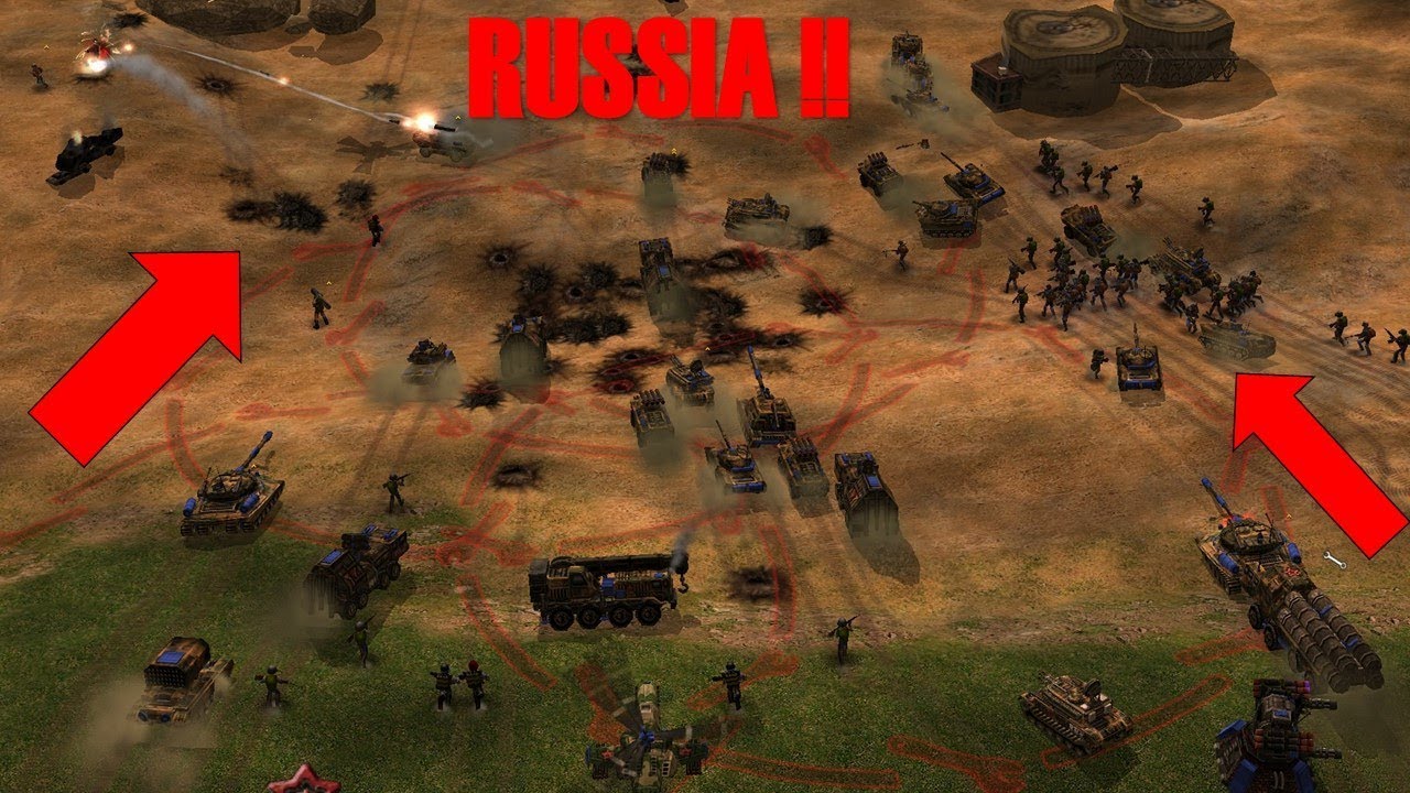 Rise of The Reds Mod – Russia General VS USA Medium AI  – Numerous Raptor ?