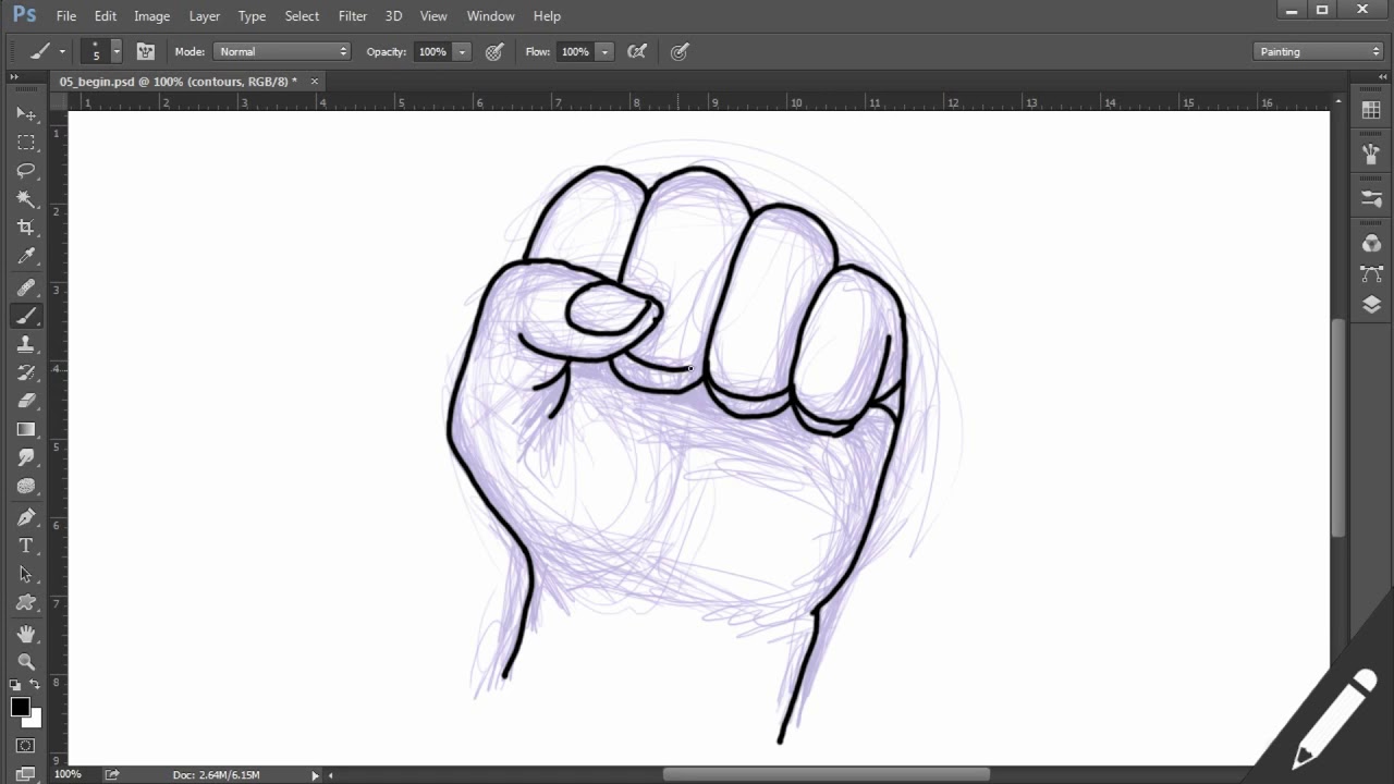 1.4 Creating Contour Lines – Fundamentals of Digital Drawing in Photoshop