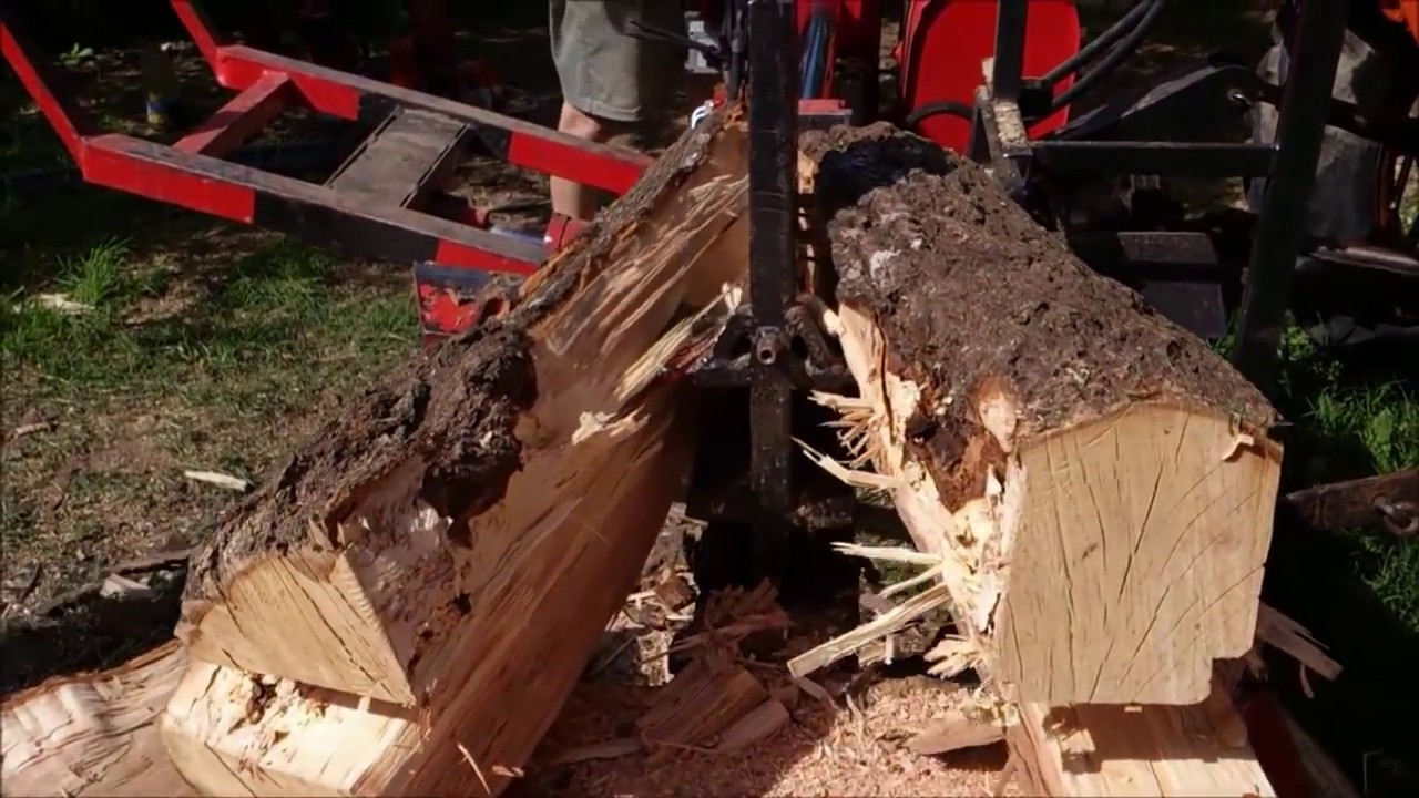 Intelligent vs Primitive Technology Log Splitter Mega Machines Modern Wood Cutting Woodwork Chainsaw