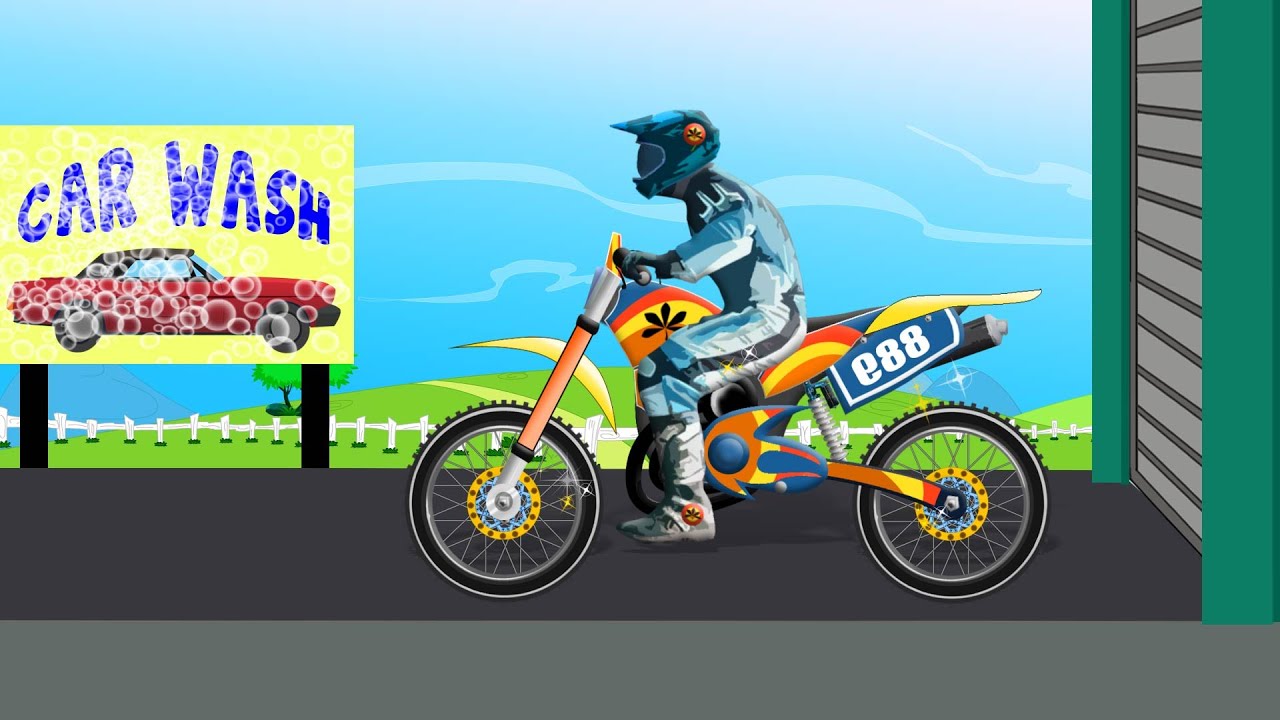 Bike Car Wash | Toy Bike For Kids | Videos For Children | Baby Videos