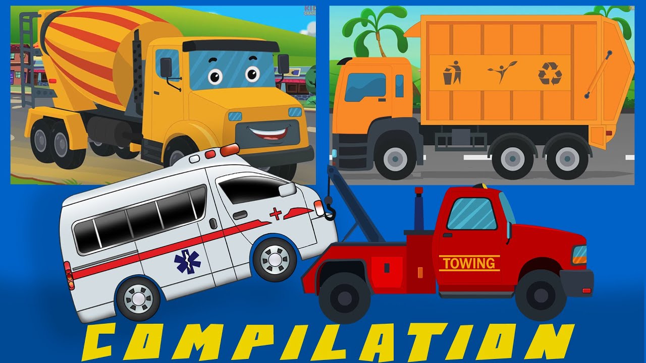 Cars And Heavy Vehicles | kids videos | learn street vehicles | COMPILATION