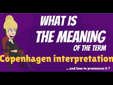 What is COPENHAGEN INTERPRETATION? What does COPENHAGEN INTERPRETATION mean?