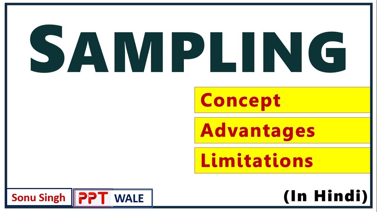 #6 SAMPLING IN HINDI | Concept, Advantages & Limitations | Marketing Research | BBA/MBA | ppt
