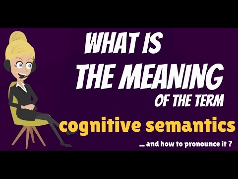 What is COGNITIVE SEMANTICS? What does COGNITIVE SEMANTICS mean? COGNITIVE SEMANTICS definition