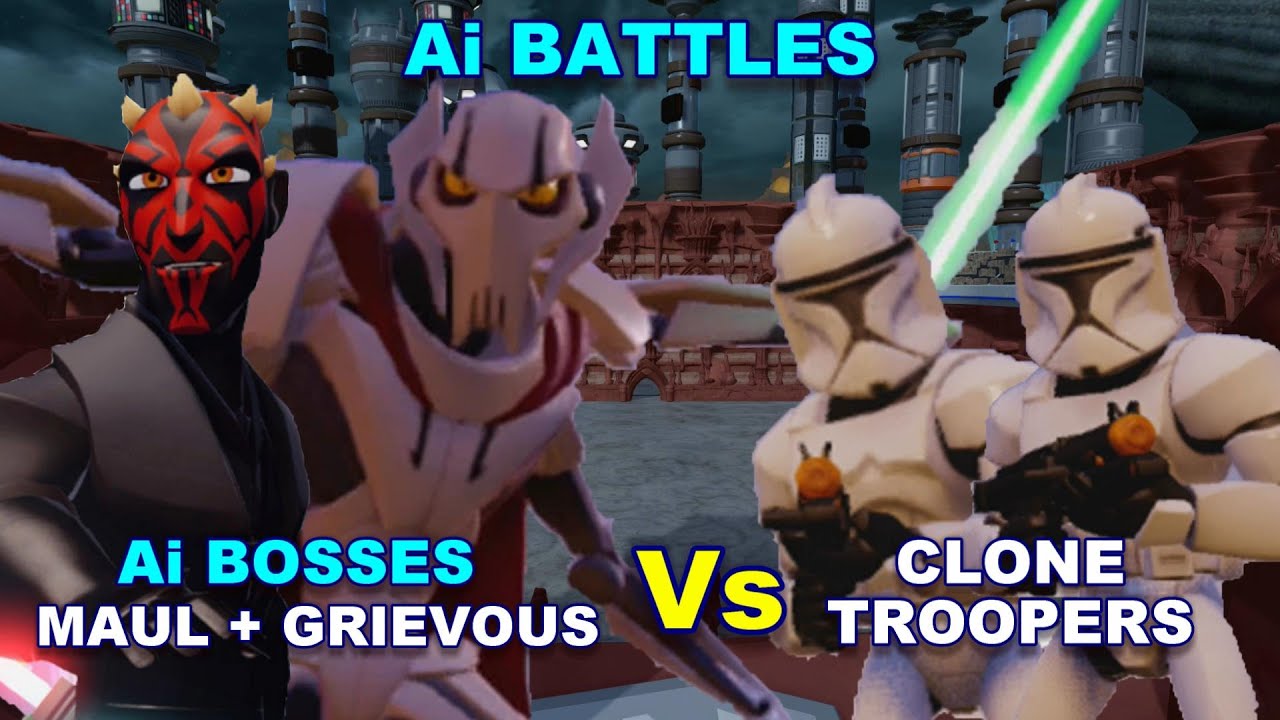 Di3.0 Ai Battles Darth Maul + General Grievous v Clone Troopers