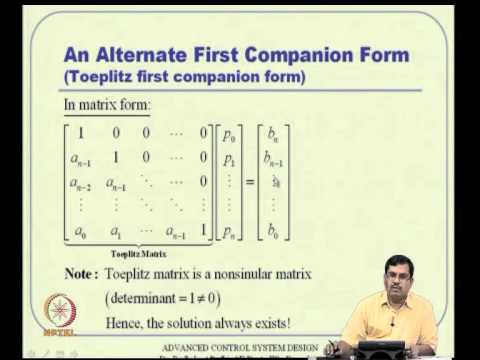 Mod-04 Lec-11 Representation of Dynamical Systems — III