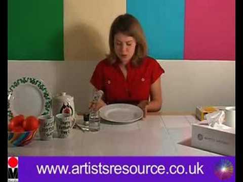 Paint on your Ceramic Dinner Plates- Ceramic Painting Project – Art and Craft