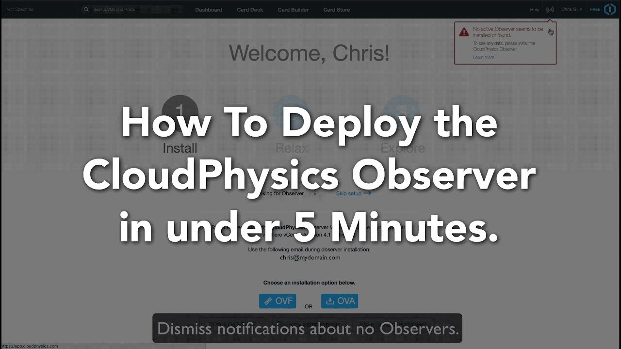How to deploy the CloudPhysics Observer in under 5 minutes