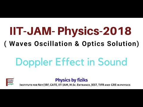 IIT-JAM Physics 2018: Waves Oscillation and Optics Solution:Doppler effect in sound