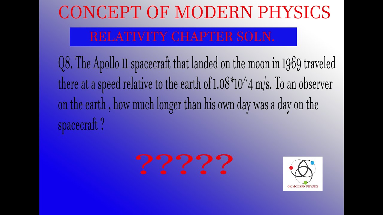 Chapter 1(Relativity), Q8 | CONCEPT OF MODERN PHYSICS by ARTHUR BEISER |