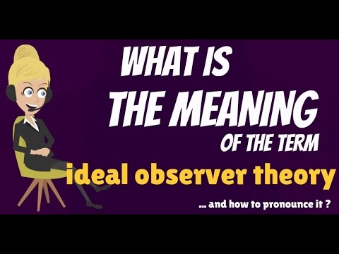 What is IDEAL OBSERVER THEORY? What does IDEAL OBSERVER THEORY mean?
