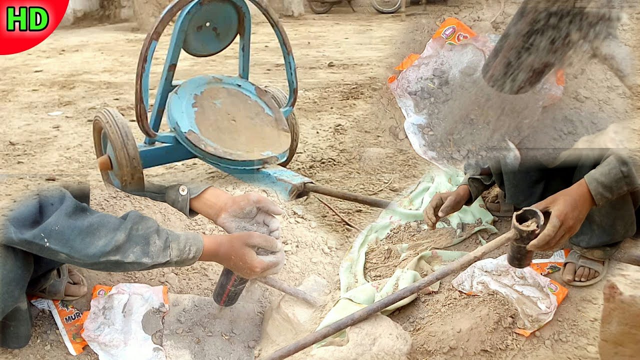 Intelligent Boy What Doing Amazing Make Mud Hand Machine
