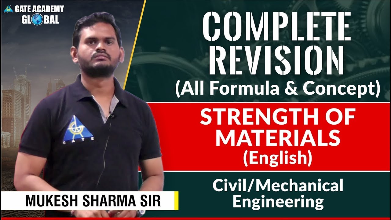 Complete Revision (All Formula & Concept) | Strength of Materials | Civil/Mechanical Engineering