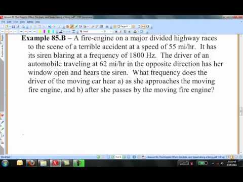 Lesson 85, The Doppler Effect, Decibels, and Speed Along a String, Part 2.mp4