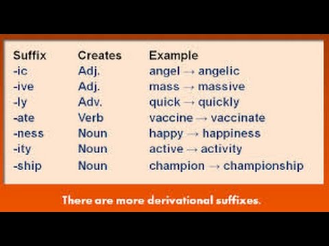English Grammar   Suffix and Meaning