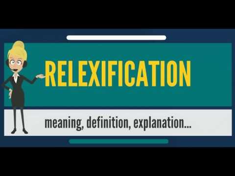 What is RELEXIFICATION? What does RELEXIFICATION mean? RELEXIFICATION meaning & definition