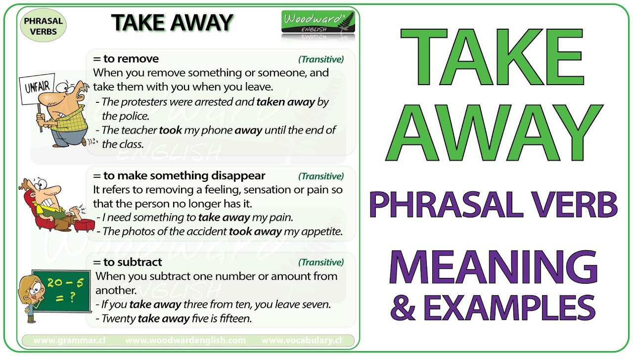 TAKE AWAY – Phrasal Verb Meaning & Examples in English