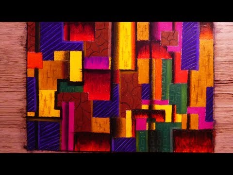 Very Easy Cubism Abstract Painting Tutorial | Pastel Colors