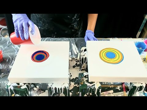 Playing with Color Theory /  CMY vs. RGB / Dutch Pour / Acrylic Pouring / Fluid Art