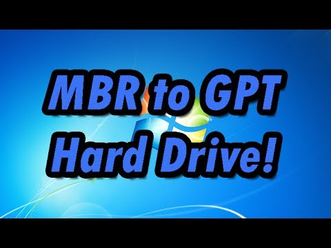 How to convert a MBR Hard drive to GPT (GPT to MBR)