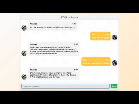 Talk to Krishna AI Demo (Powered by GPT-3)