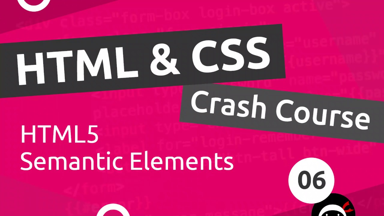 HTML & CSS Crash Course Tutorial #6 – HTML 5 Semantics
