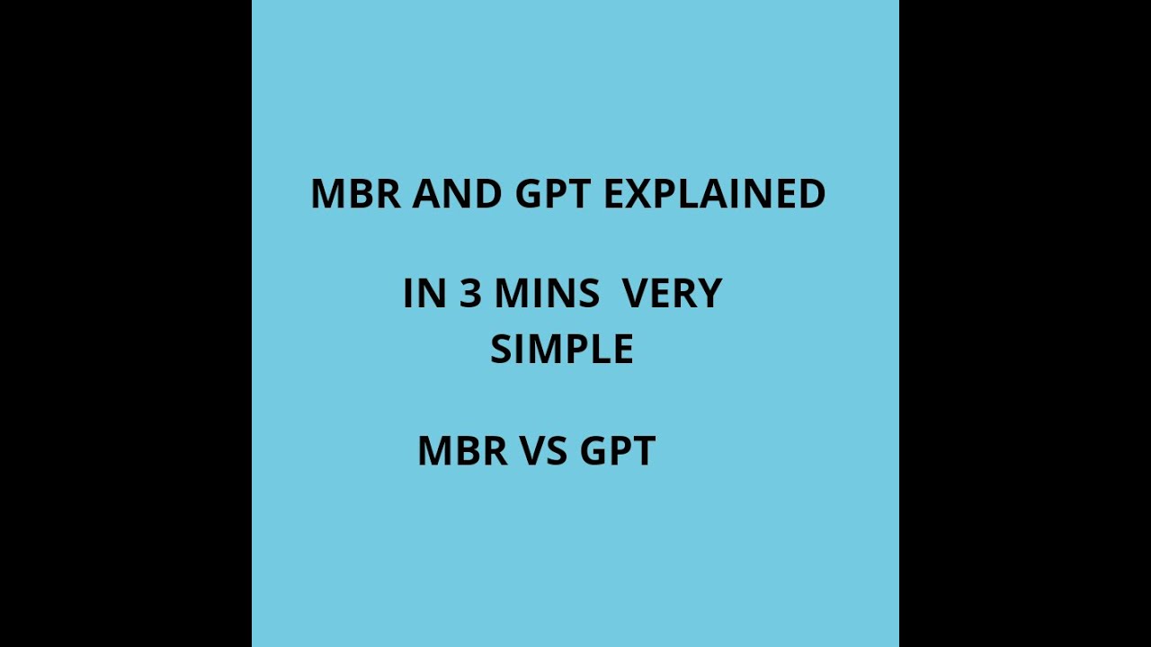 MBR vs GPT which is better | Difference between MBR and GPT