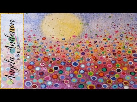 Floral Landscape Acrylic Painting Tutorial (Yvonne Coomber Inspired) – Free Lesson for All Ages